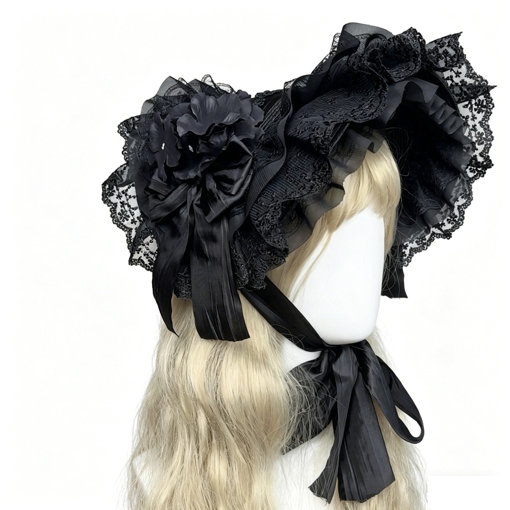 Women'S Victorian Era Accessories - قبعة قش على طراز لوليتا القوطية،