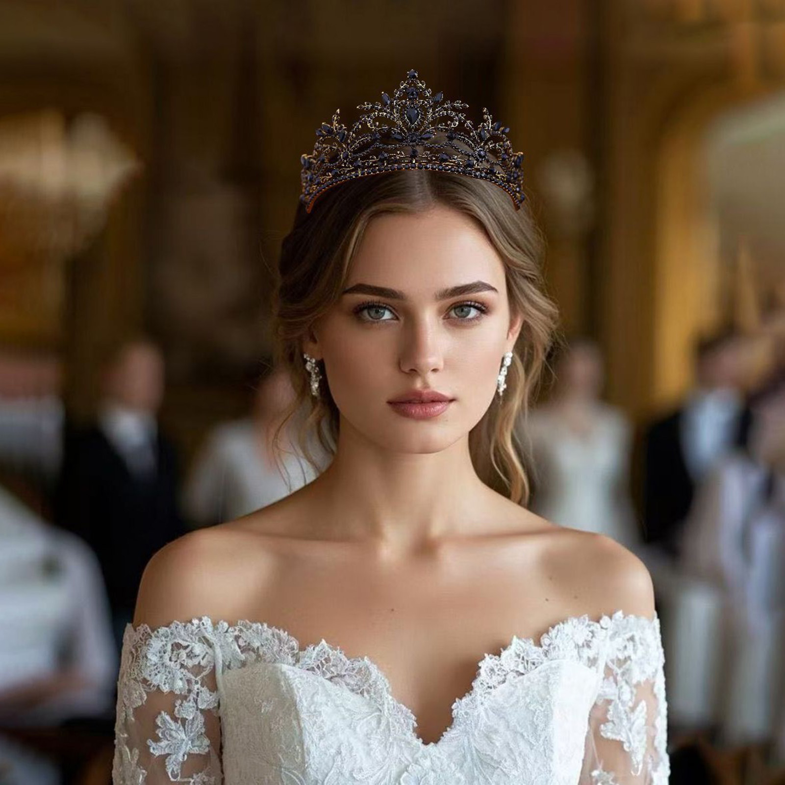 Women Accessories To Gift - تاج زفاف براق للحفلات والمناسبات، إكسسوار