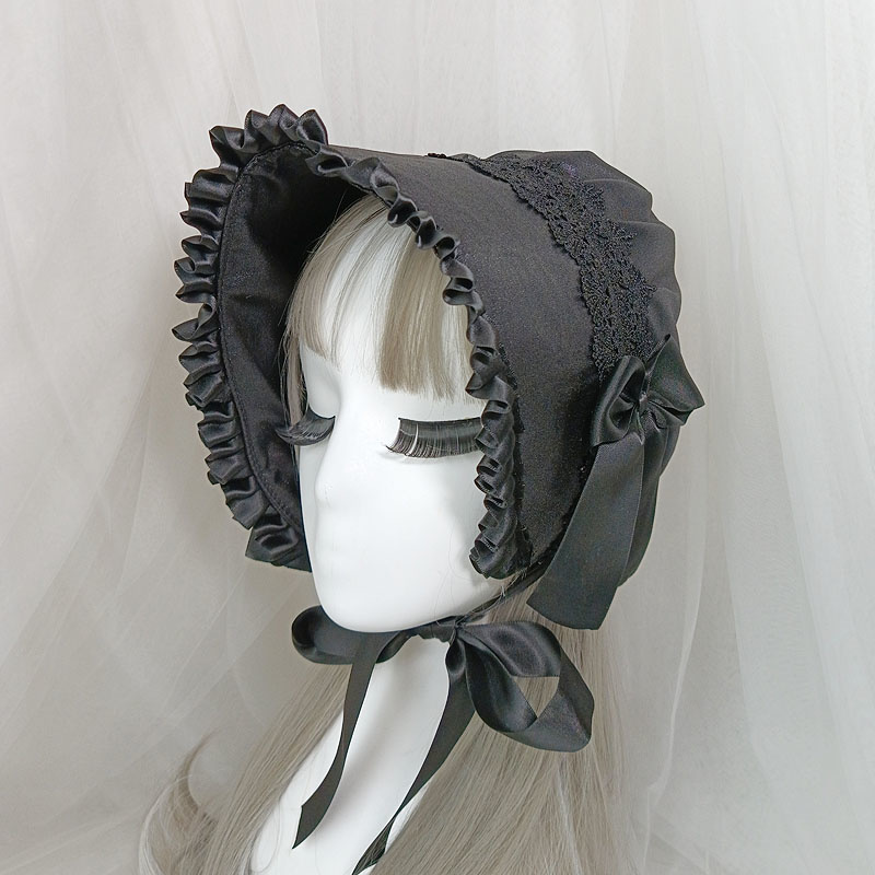Women'S Victorian Era Accessories - خمر الفيكتوري Multilaye الدانتيل بونيه قبعة