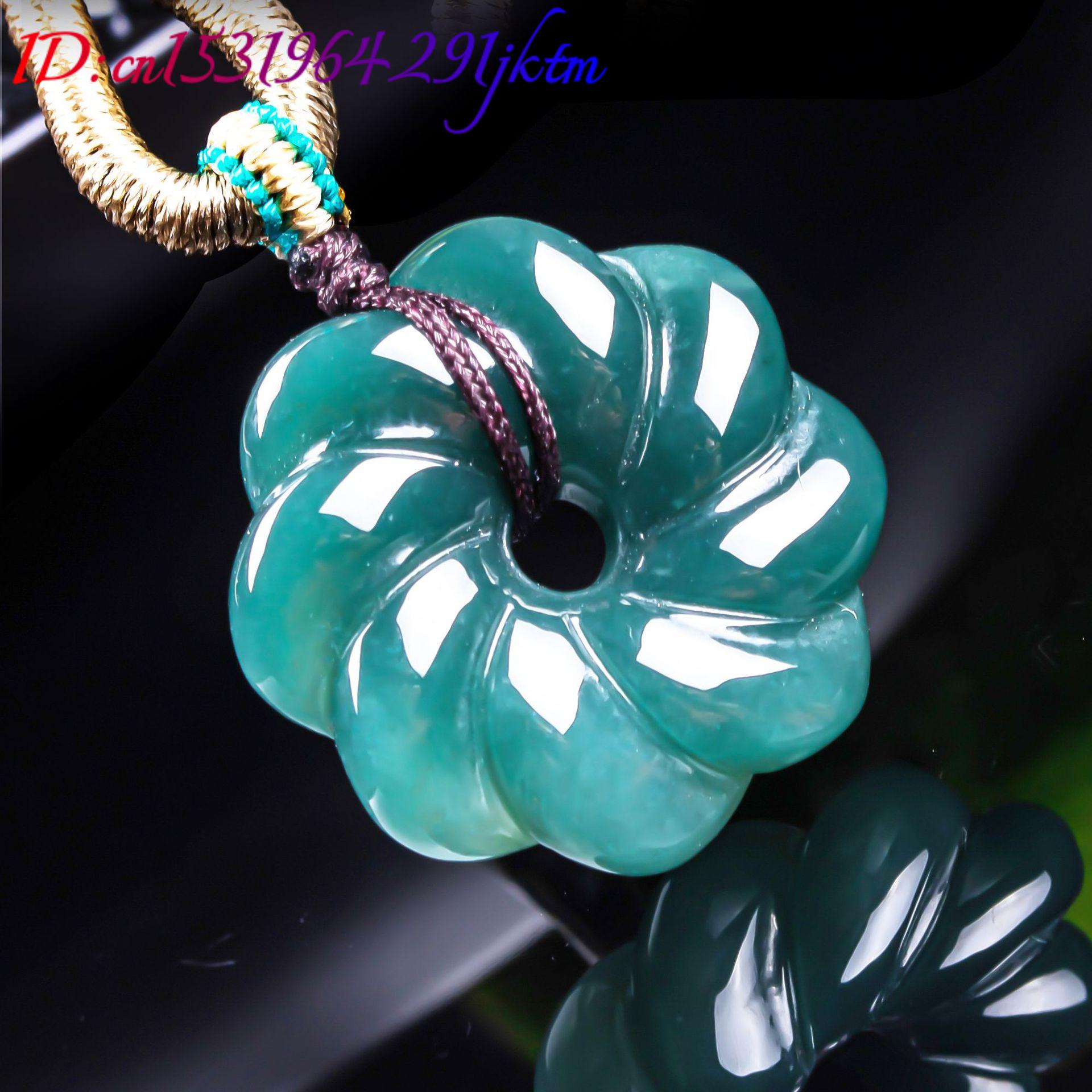 قلادة زهرة من اليشم البورمي ال - مراجعة Accessories Woman وسعره