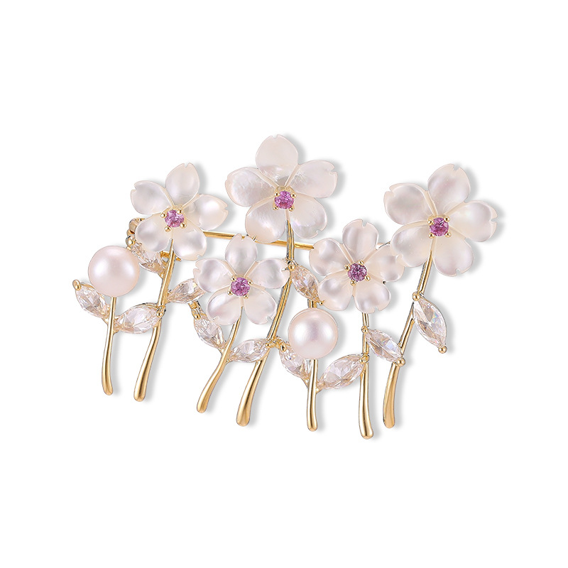 أوكيلي دبوس زهرة الكرز الأبيض  - مراجعة Women Accessories Bouquet وسعره