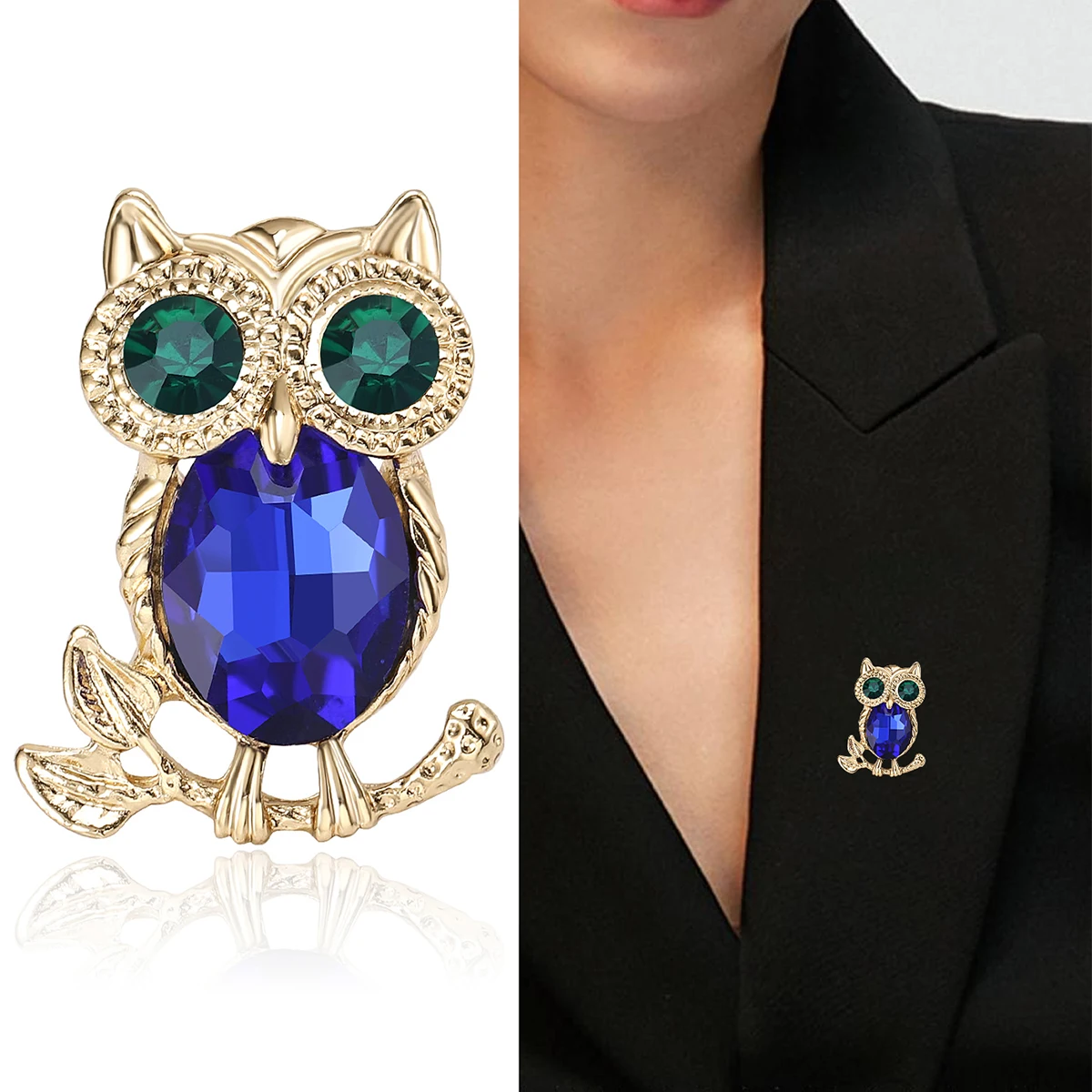حجر الراين البومة دبابيس للنسا - مراجعة Women'S Accessories Categories وسعره