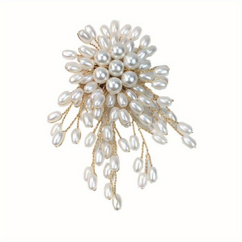 دبوس زهرة لؤلؤية أنيقة عتيقة ل - مراجعة Women Accessories Bouquet وسعره