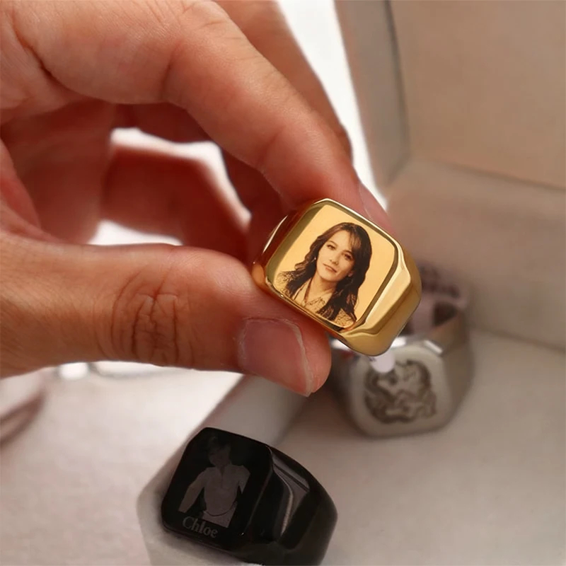 مجوهرات من صلب لا يصدأ خواتم a - مراجعة Women Accessories Logo وسعره
